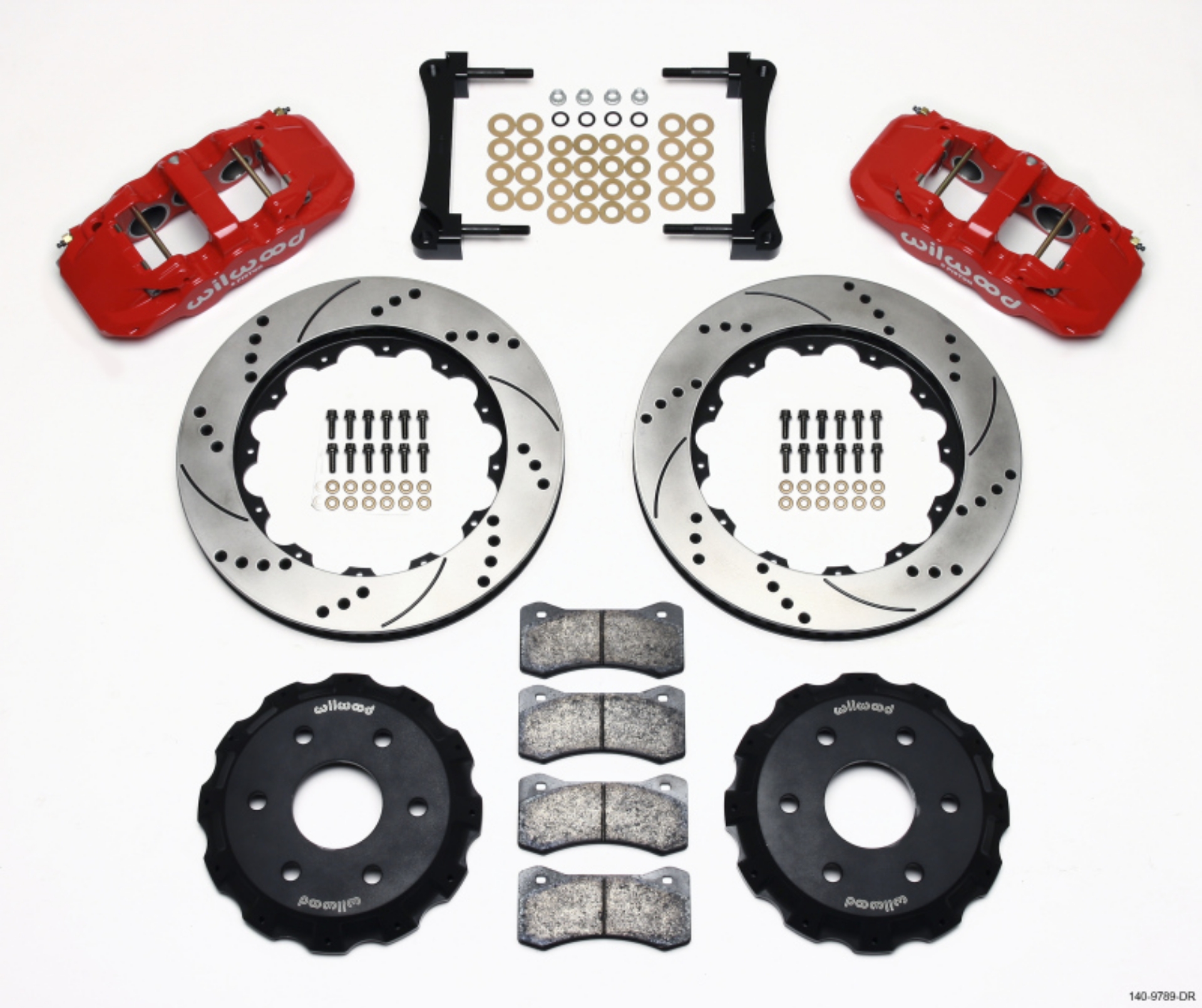 Picture of Wilwood AERO6 Front Truck Kit 14-25in Drill Red 1999-2014 GM Truck-SUV 1500