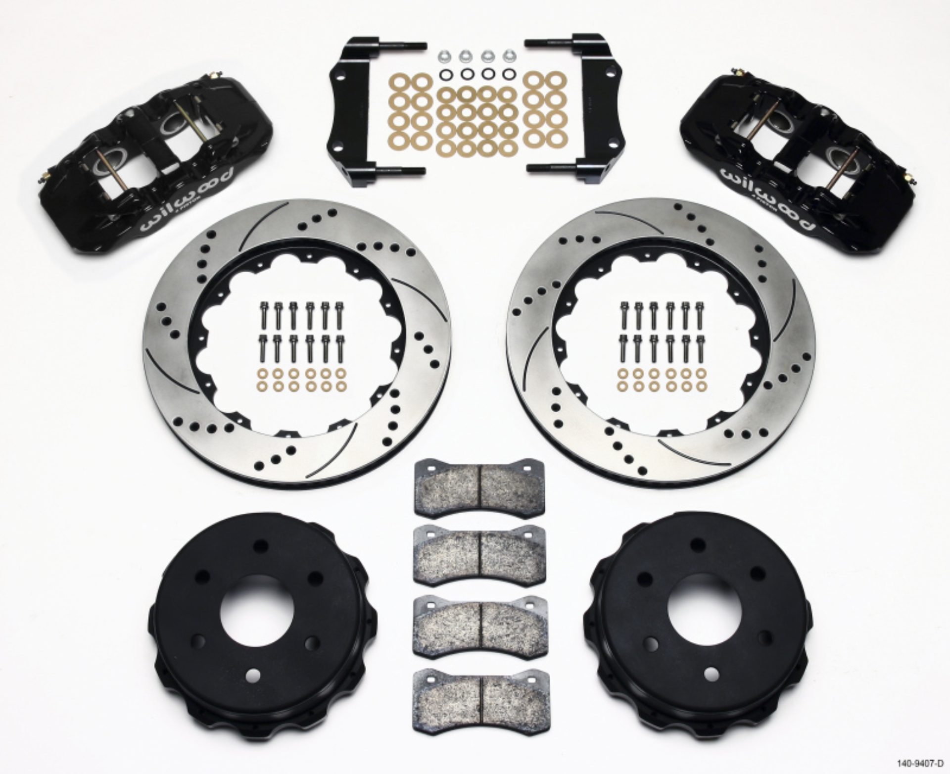 Picture of Wilwood AERO4 RearTruck Kit 14-25in Drilled 1999-2010 GM 1500-SUV 1 Piston OE Caliper