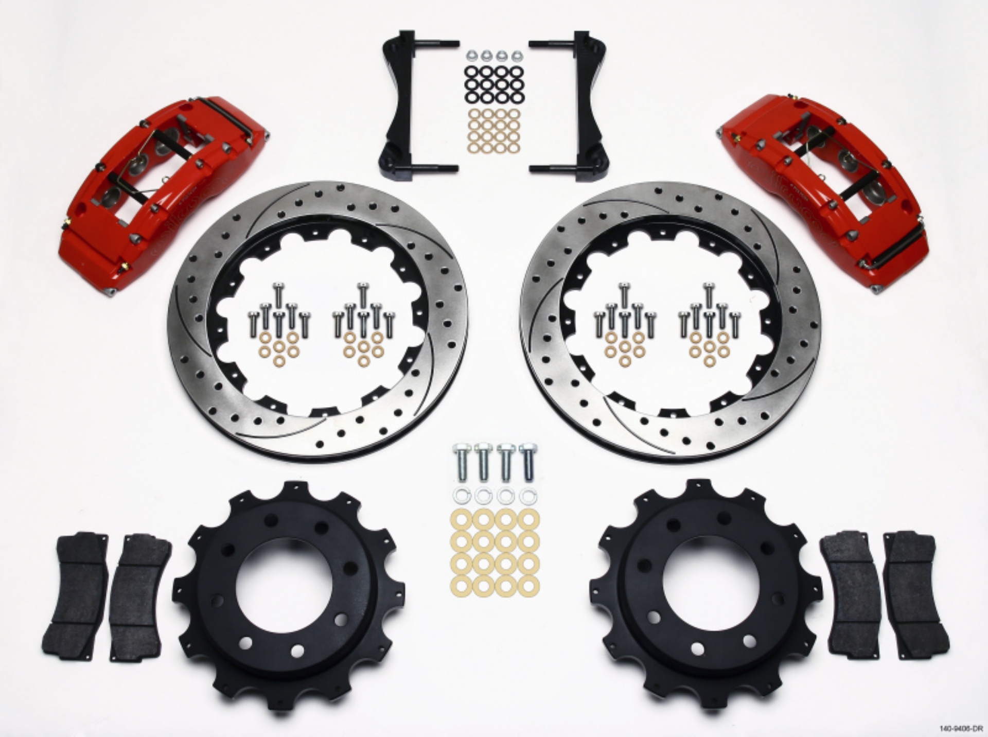 Picture of Wilwood TC6R Rear Kit 16-00in Drilled Red 1999-2010 GM Trk 2500 HD 4-84 Cntr