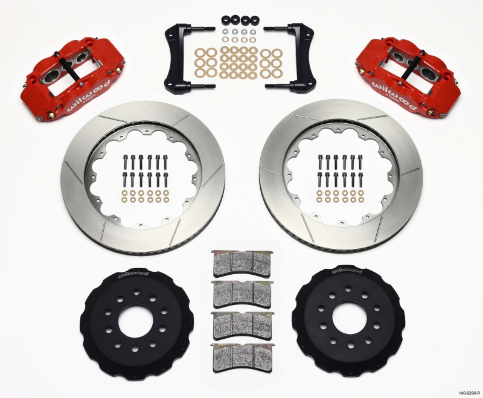 Picture of Wilwood Narrow Superlite 6R Front Hat Kit 14-00in Red 88-93 Corvette C4
