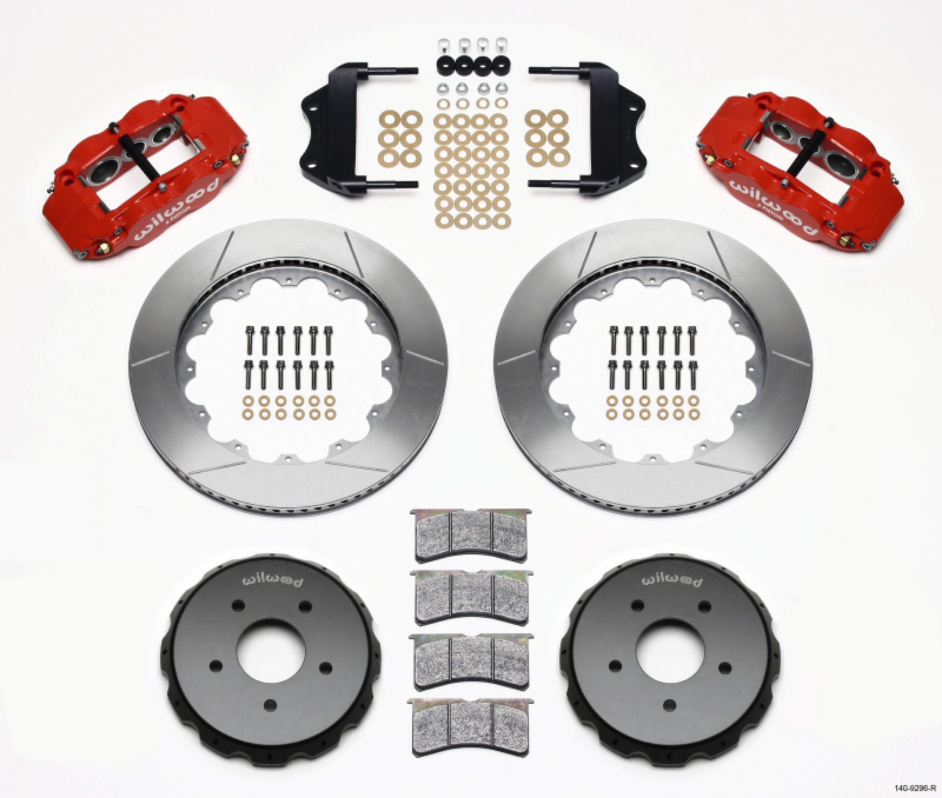 Picture of Wilwood Narrow Superlite 6R Front Hat Kit 14-00in Red 2004-2006 Pontiac GTO