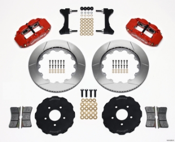 Picture of Wilwood Narrow Superlite 6R Front Hat Kit 14-00in Red Mitsubishi EVO VIII
