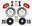 Picture of Wilwood Narrow Superlite 6R Front Hat Kit 14-00in Drilled Red Mitsubishi EVO VIII