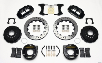 Picture of Wilwood Narrow Superlite 4R Rear P-Brk Kit 12-88in Drilled 58-64 Olds-Pontiac Ends 2-81in Offset