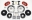 Picture of Wilwood Narrow Superlite 4R Rear P-Brk Kit 12-88in Drill Red 2005-2014 Mustang