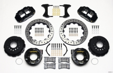 Picture of Wilwood Narrow Superlite 4R Rear P-Brk Kit 12-88in Drilled 2005-2014 Mustang