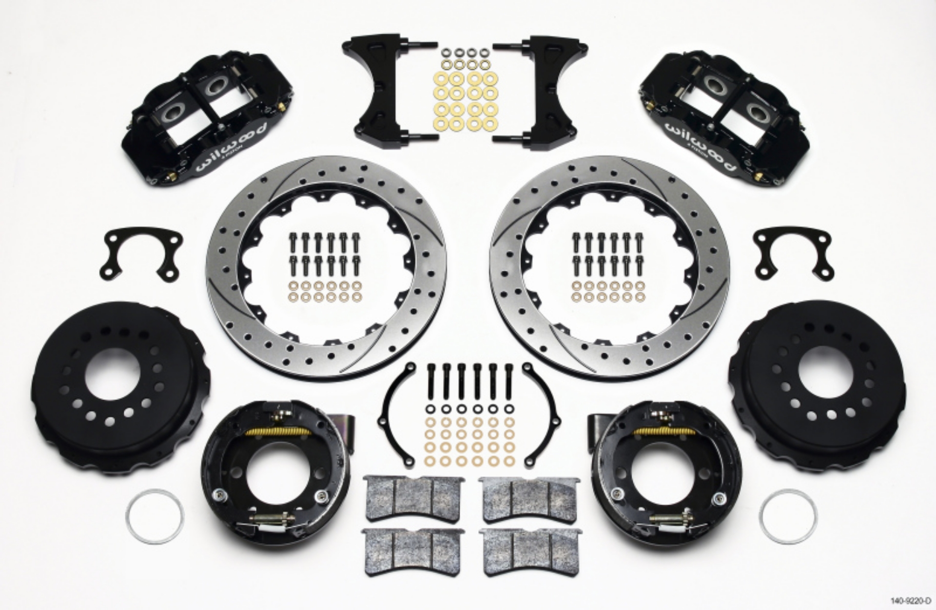 Picture of Wilwood Narrow Superlite 4R Rear P-Brk Kit 12-88in Drilled Small Ford 2-50in Offset