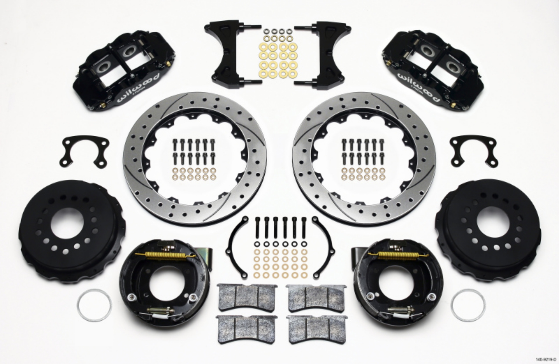 Picture of Wilwood Narrow Superlite 4R Rear P-Brk Kit 12-88in Drilled Big Ford New Style 2-50in Offset