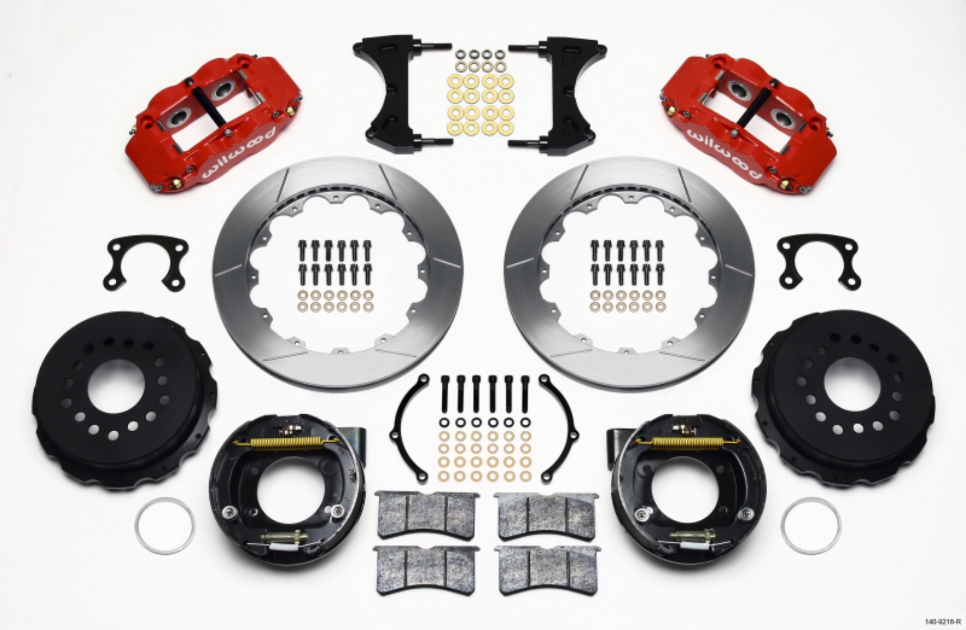 Picture of Wilwood Narrow Superlite 4R Rear P-Brk Kit 12-88in Red Big Ford New Style 2-36in Offset