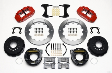 Picture of Wilwood Narrow Superlite 4R Rear P-Brk Kit 12-88in Red Big Ford New Style 2-36in Offset