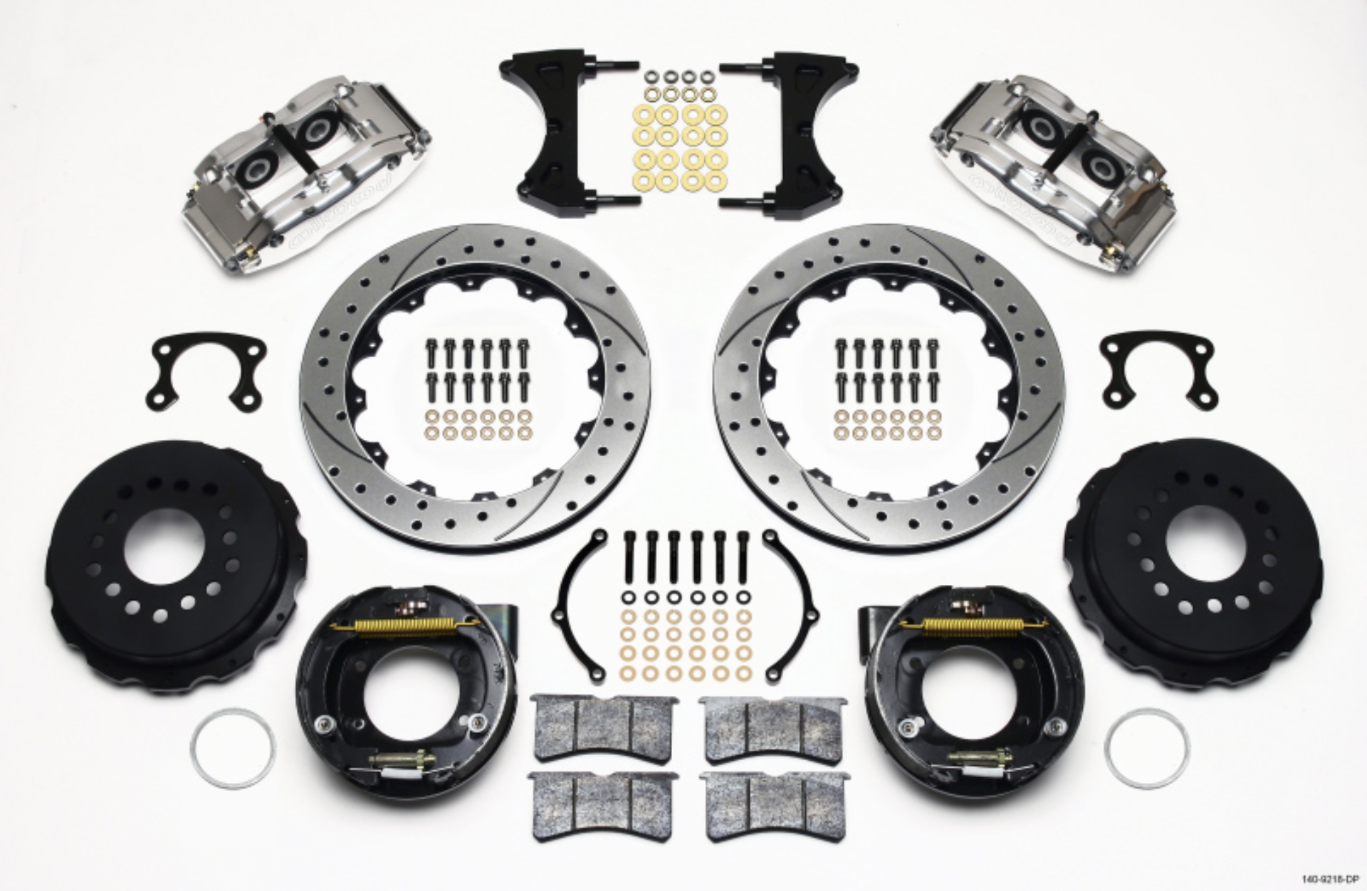 Picture of Wilwood Narrow Superlite 4R Rear P-Brk Kit 12-88in Drill Polish Big Ford New Style 2-36in Offset