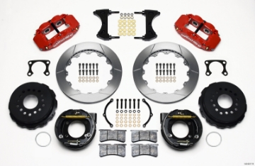 Picture of Wilwood Narrow Superlite 4R Rear P-Brk Kit 12-88in Red Big Ford Old Style 2-36in Offset