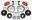 Picture of Wilwood Narrow Superlite 4R Rear P-Brk Kit 12-88in Drilled Red Big Ford Old Style 2-36in Offset