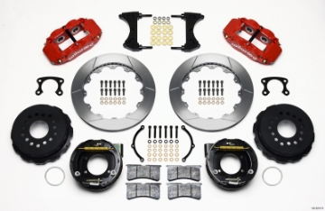 Picture of Wilwood Narrow Superlite 4R Rear P-Brk Kit 12-88in Red Small Ford 2-66in Offset