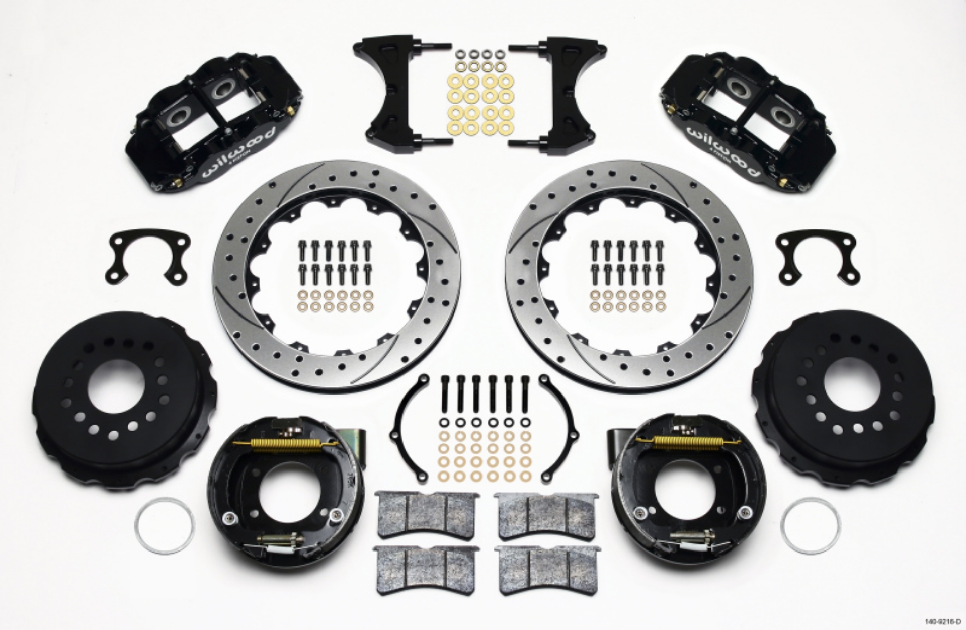 Picture of Wilwood Narrow Superlite 4R Rear P-Brk Kit 12-88in Drilled Small Ford 2-66in Offset