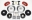 Picture of Wilwood Narrow Superlite 4R Rear P-Brk Kit 12-88in Red Chevy 12 Bolt w- C-Clips