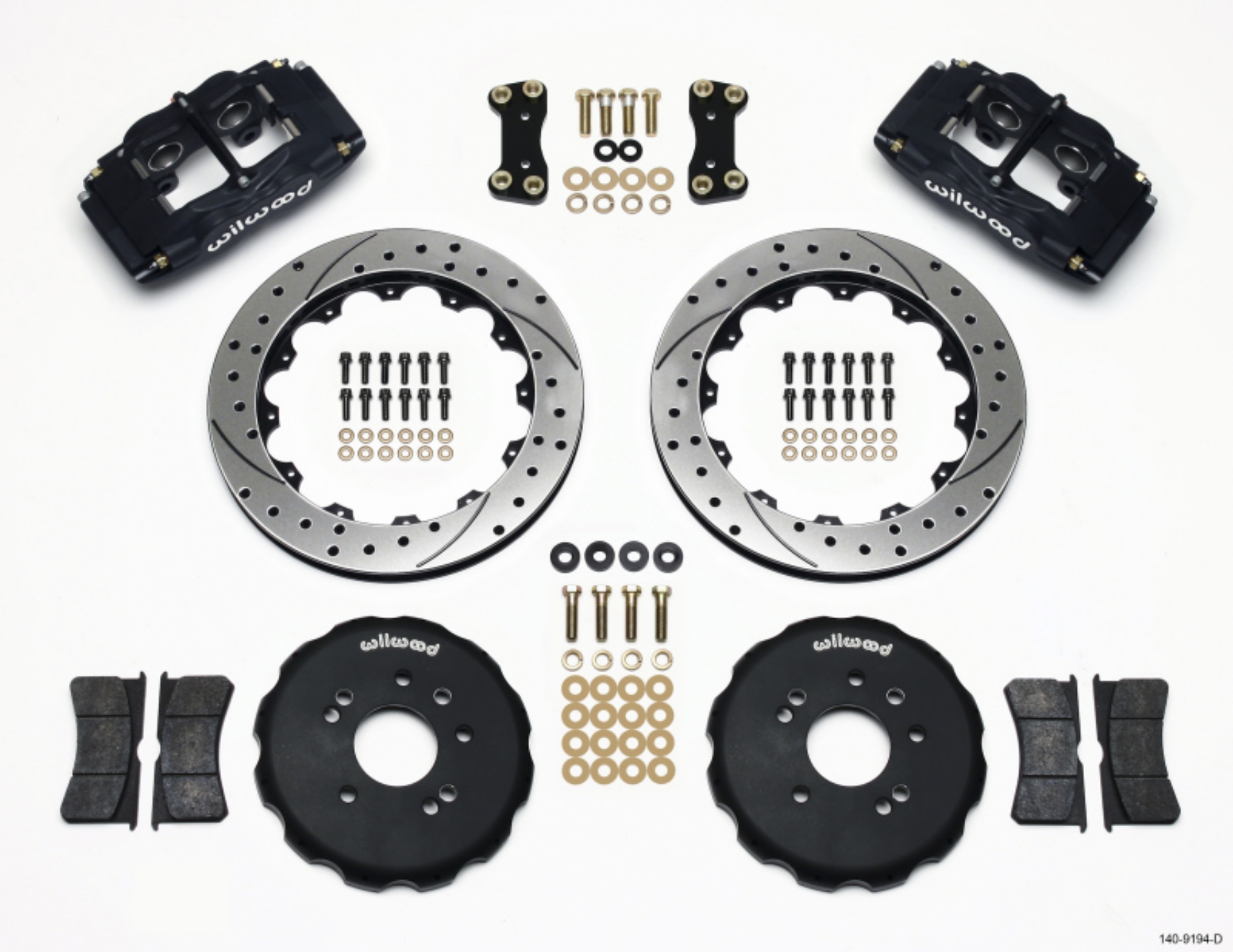 Picture of Wilwood FSLI4 Front Hat Kit 13-00in Drilled Nissan 240SX
