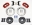 Picture of Wilwood Narrow Superlite 6R Front Hat Kit 13-06in Red Nissan 350Z-Fiti G35