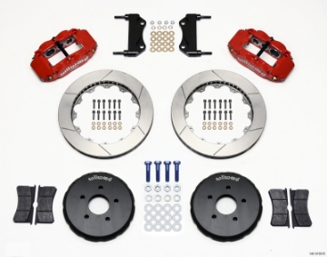 Picture of Wilwood Narrow Superlite 6R Front Hat Kit 13-06in Red Nissan 350Z-Fiti G35