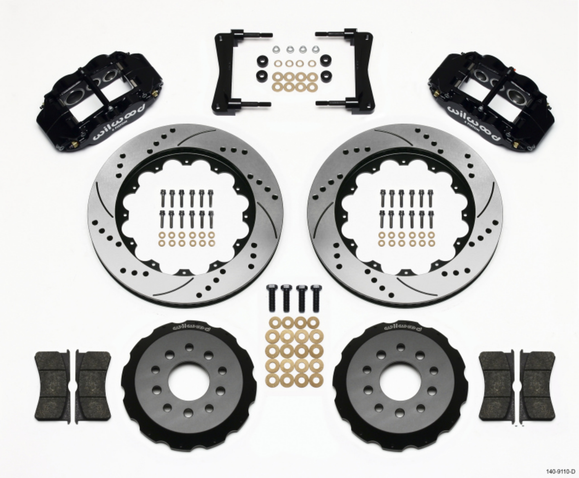 Picture of Wilwood Narrow Superlite 6R Front Hat Kit 14-00in Drilled 2005-2014 Mustang