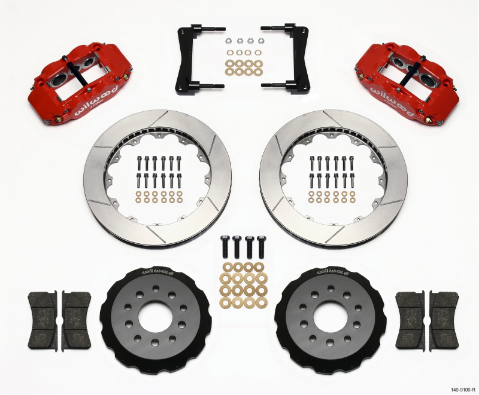 Picture of Wilwood Narrow Superlite 6R Front Hat Kit 13-06in Red 2005-2014 Mustang