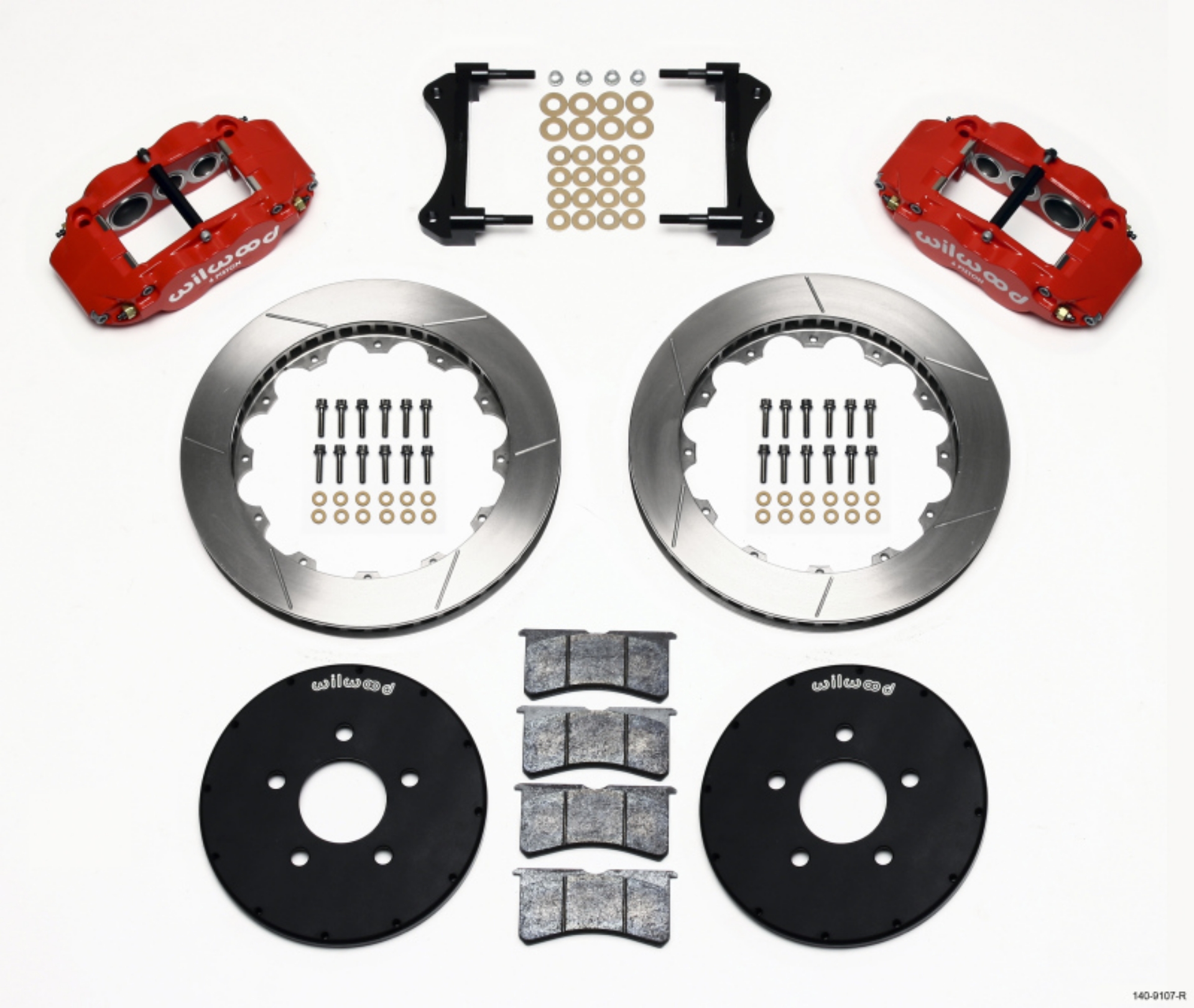 Picture of Wilwood Narrow Superlite 6R Front Hat Kit 12-88in Red 1994-2004 Mustang
