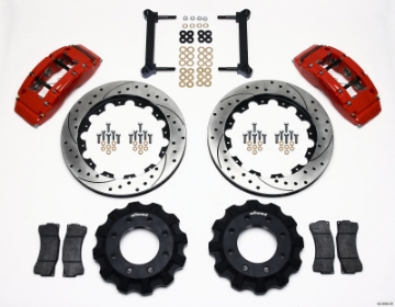 Picture of Wilwood TC6R Front Kit 16-00in Drilled Red 1999-2010 GM H2 Truck-SUV 2500