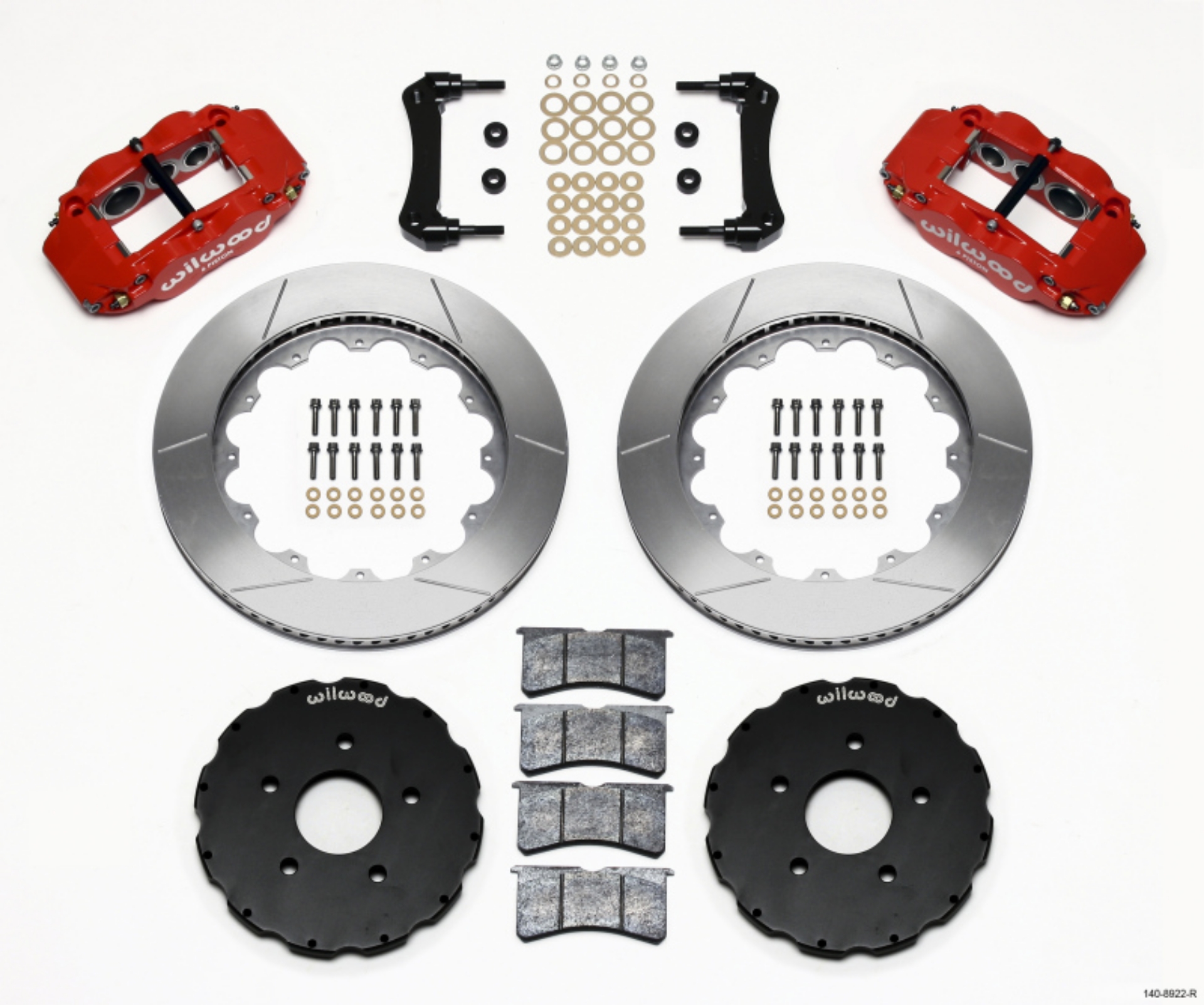 Picture of Wilwood Narrow Superlite 6R Front Hat Kit 14-00in Red 2005-up Corvette C6