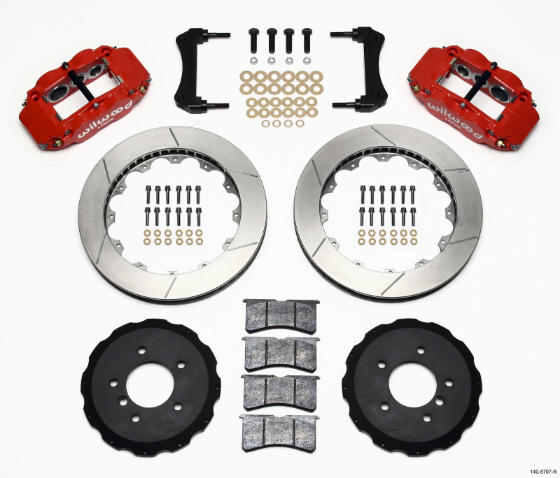 Picture of Wilwood Narrow Superlite 6R Front Hat Kit 13-06in Red E36 BMW M3
