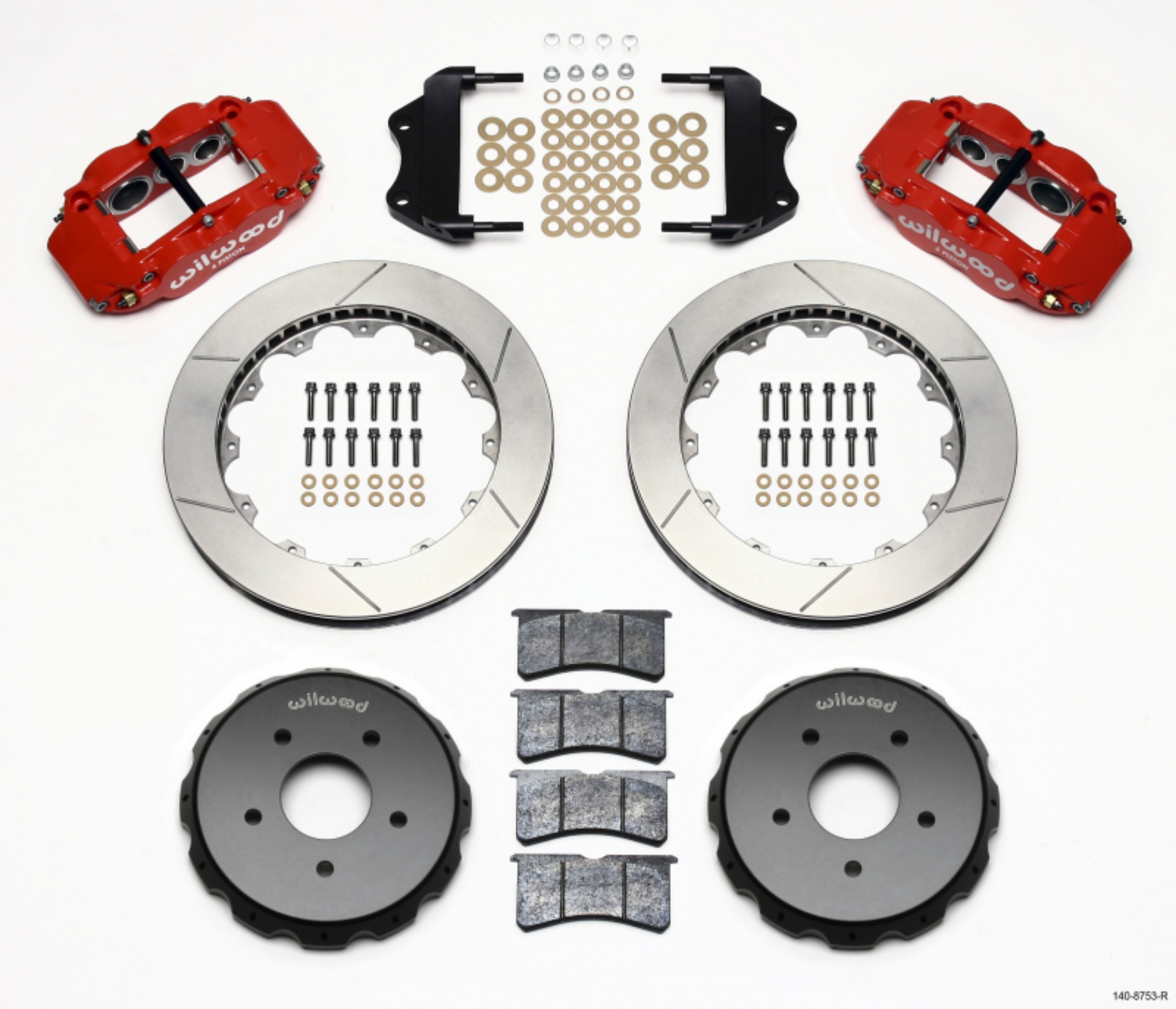 Picture of Wilwood Narrow Superlite 6R Front Hat Kit 13-06in Red 2004-2006 Pontiac GTO