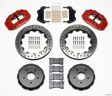 Picture of Wilwood Narrow Superlite 6R Front Hat Kit 13-06in Drilled Red 2004-2006 Pontiac GTO
