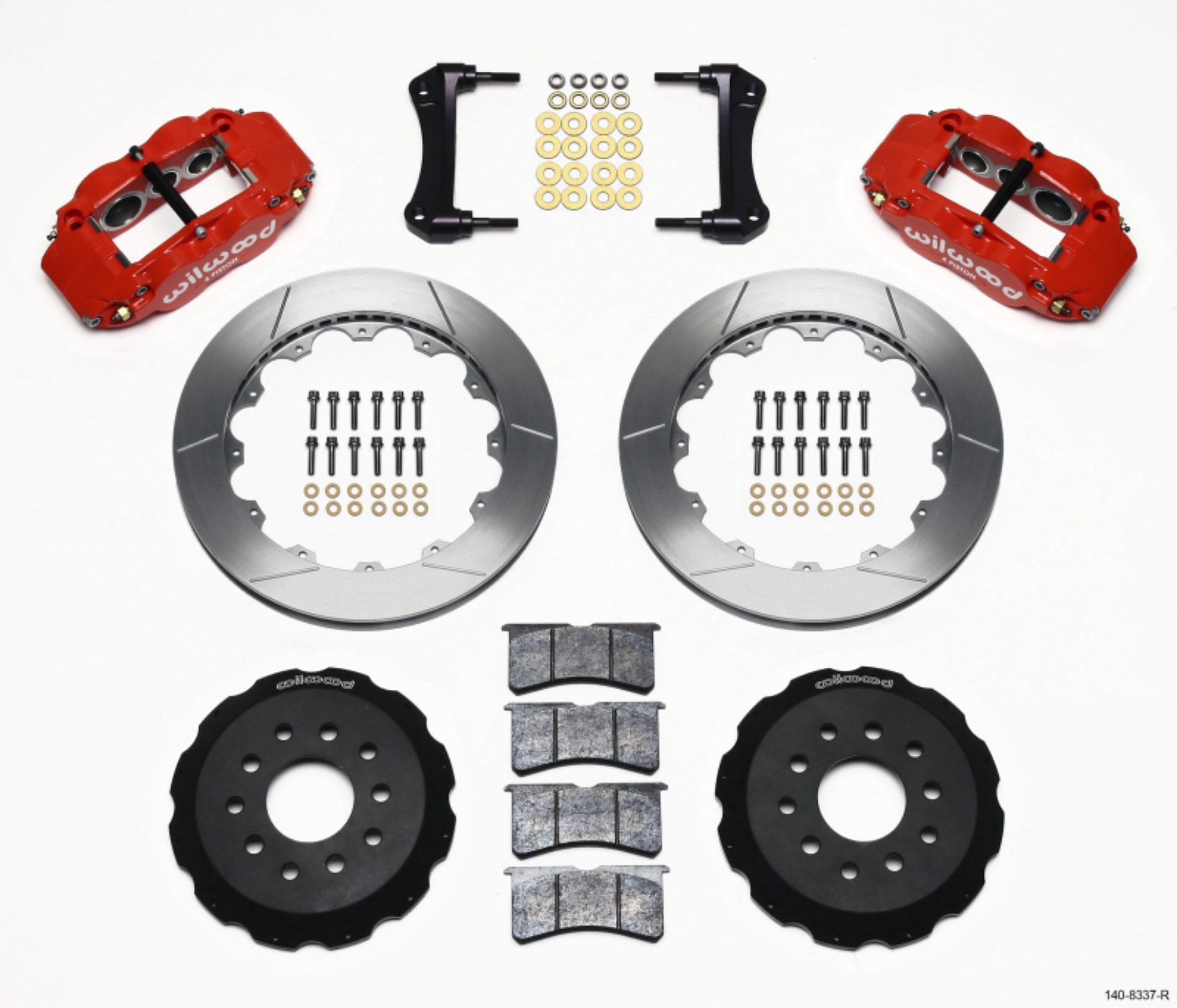 Picture of Wilwood Narrow Superlite 6R Front Hat Kit 12-88in Red 88-93 Corvette C4