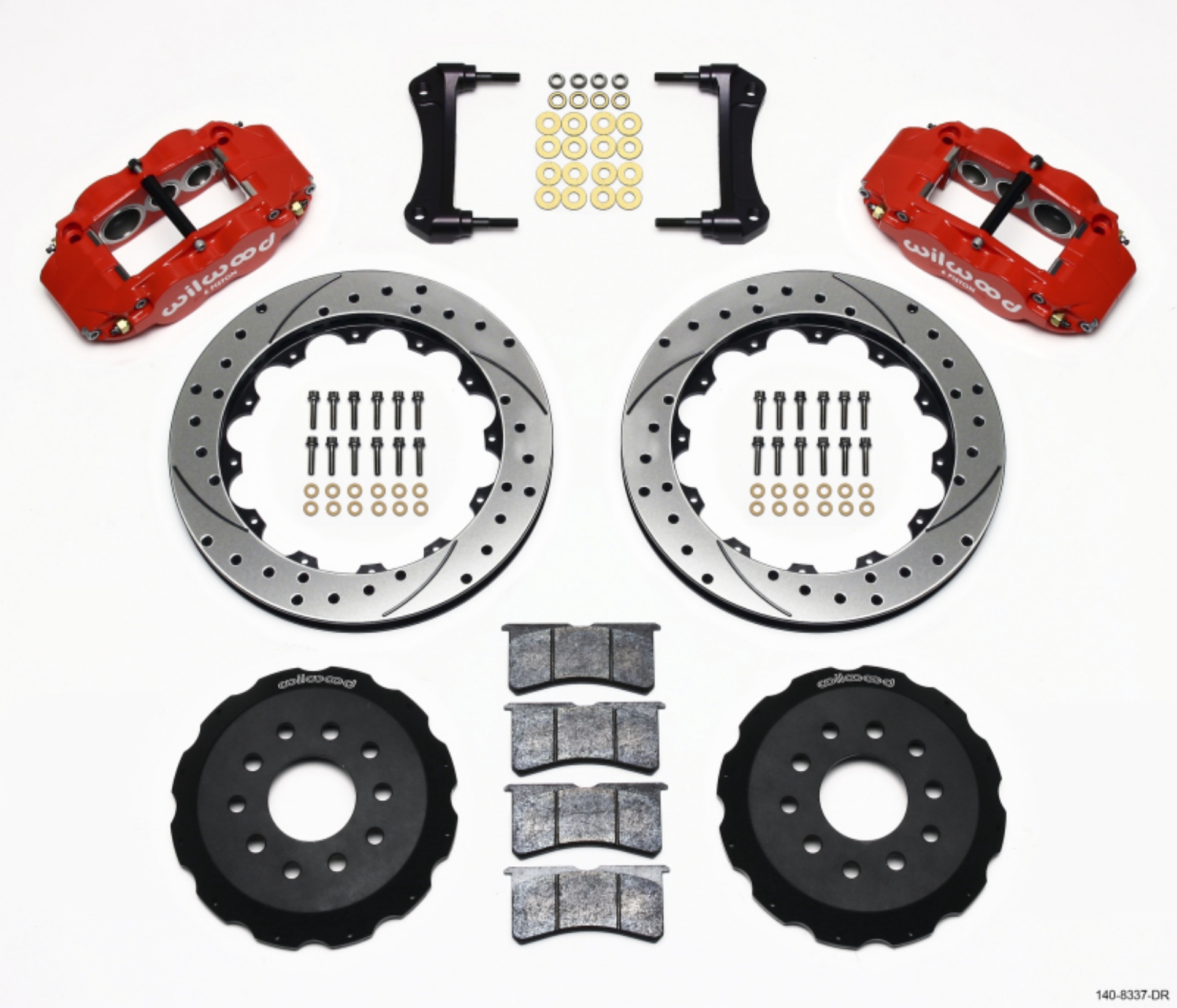 Picture of Wilwood Narrow Superlite 6R Front Hat Kit 12-88in Drill Red 88-93 Corvette C4