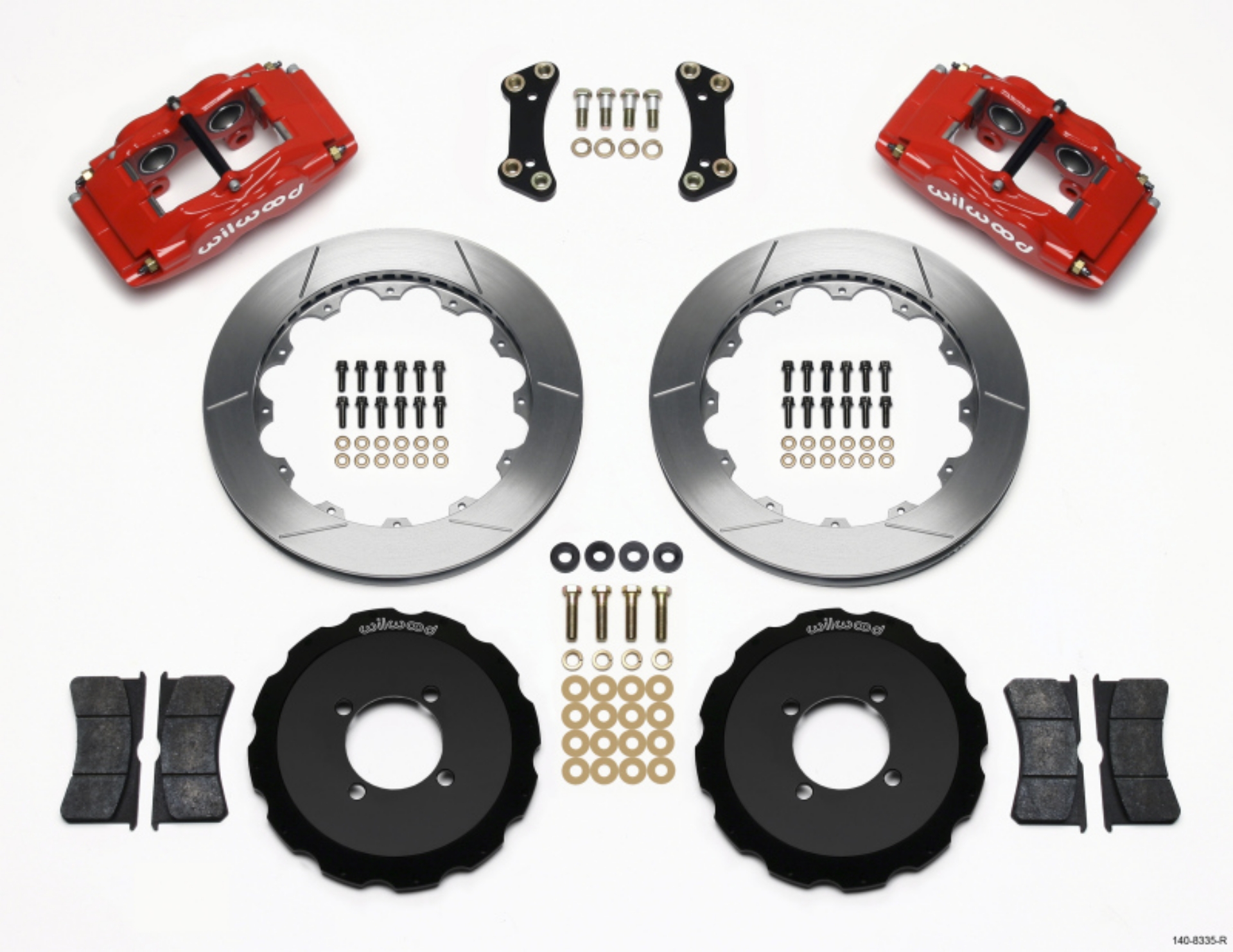 Picture of Wilwood FSLI4 Front Hat Kit 13-00in Red 2003-05 Scion xA xB