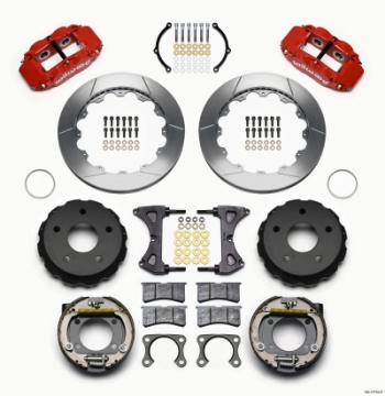 Picture of Wilwood Narrow Superlite 4R Rear P-Brk Kit 12-88in Red Big Ford 2-00in Off Bronco 5 x 5-50