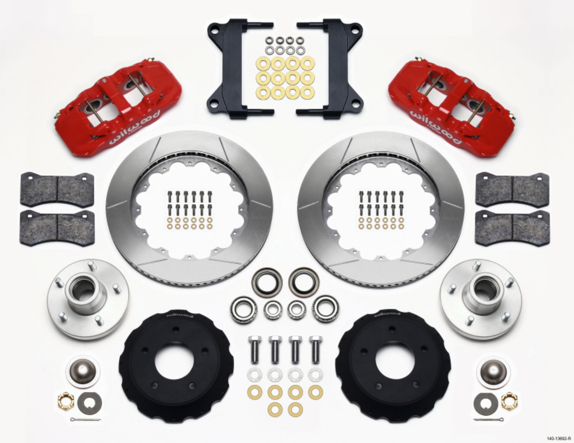 Picture of Wilwood AERO6 Front Hub Kit 14-00-Red Chevy C-10 60-87 CPP Drop Spindle