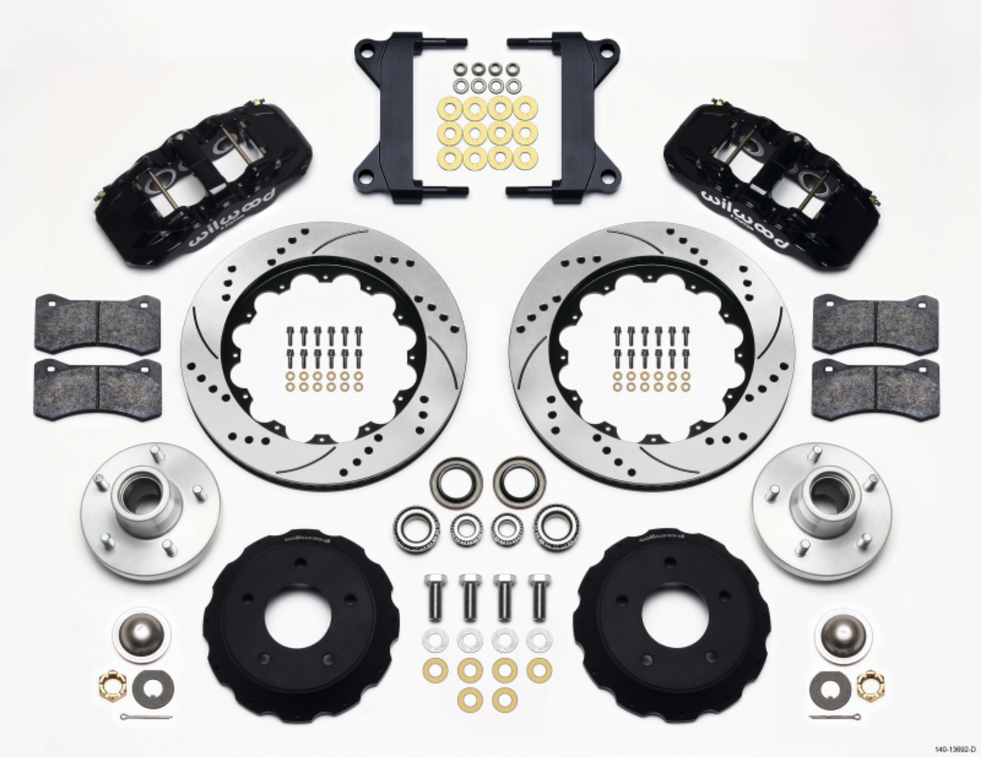 Picture of Wilwood AERO6 Front Hub Kit 14-00 Drilled Chevy C-10 60-87 CPP Drop Spindle