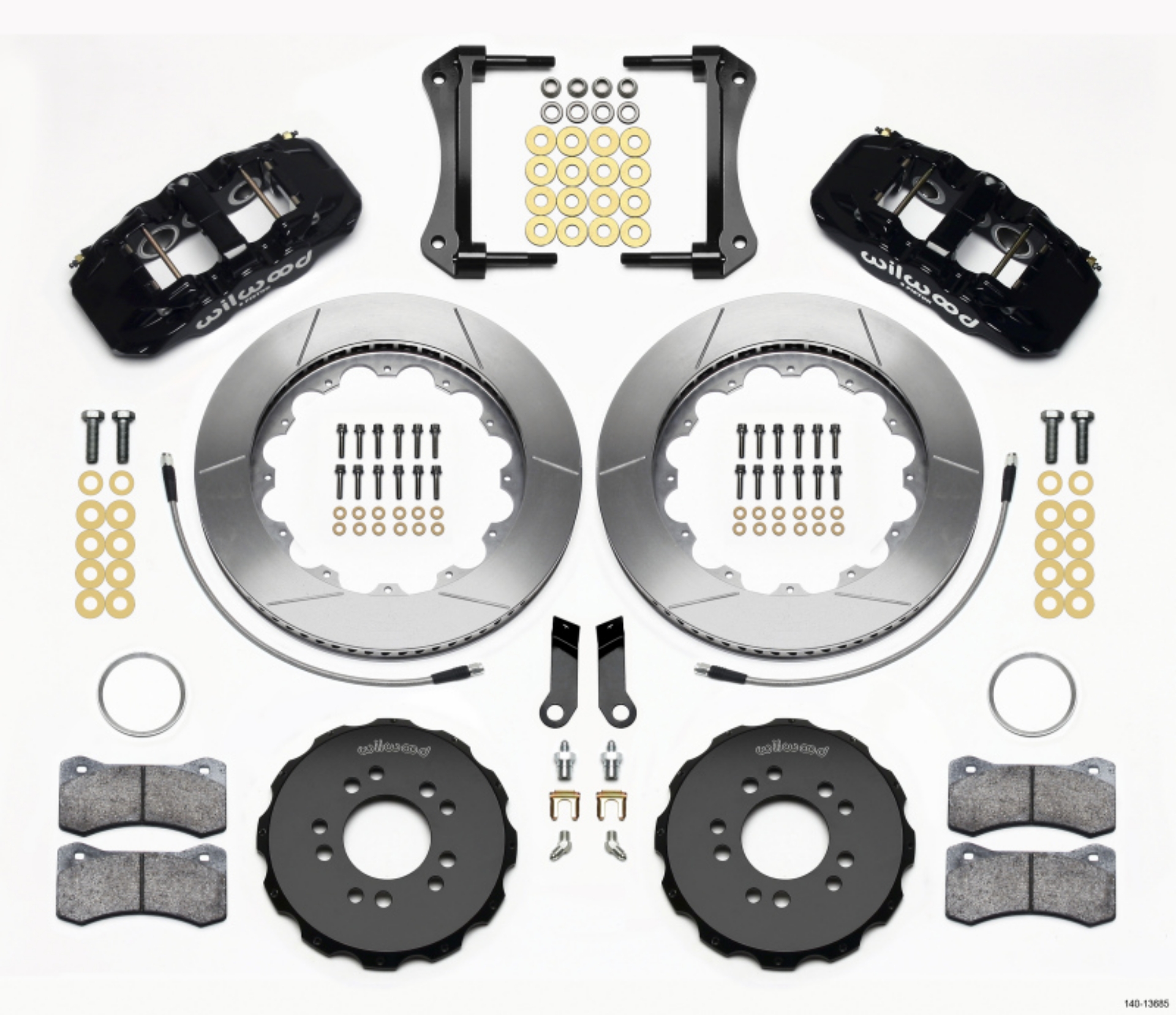 Picture of Wilwood AERO6 Front Hat Kit 14-00 2005-2014 Mustang w- BMR Suspn- w-Lines