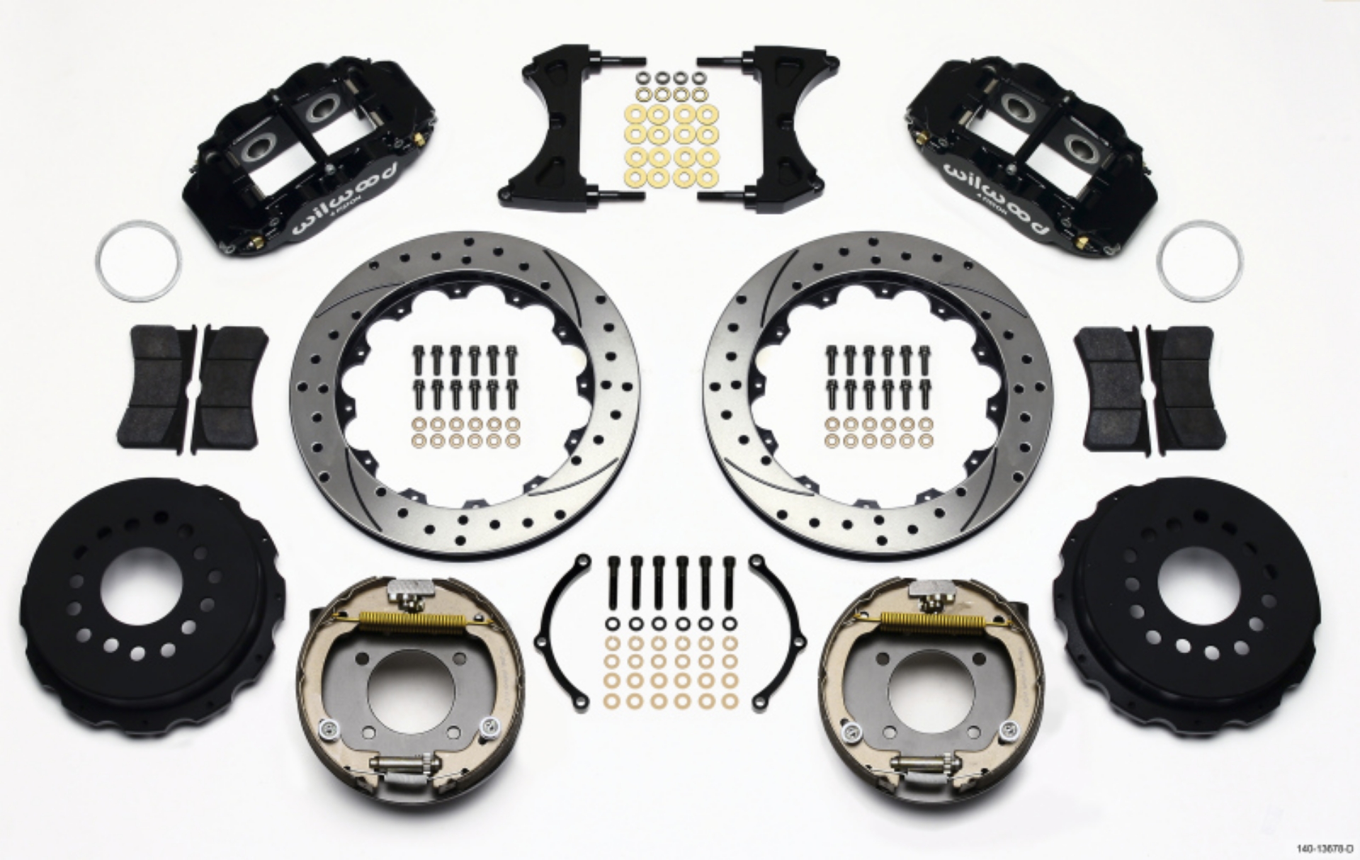 Picture of Wilwood Narrow Superlite 4R Rear P-Brk Kit 12-88in Drilled Chevy 12 Bolt w- C-Clips