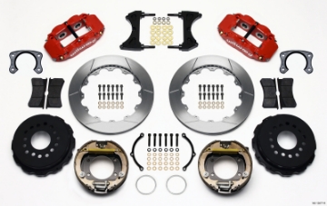 Picture of Wilwood Narrow Superlite 4R Rear P-Brk Kit 12-88in Red Big Ford New Style 2-50in Off Stag Mount