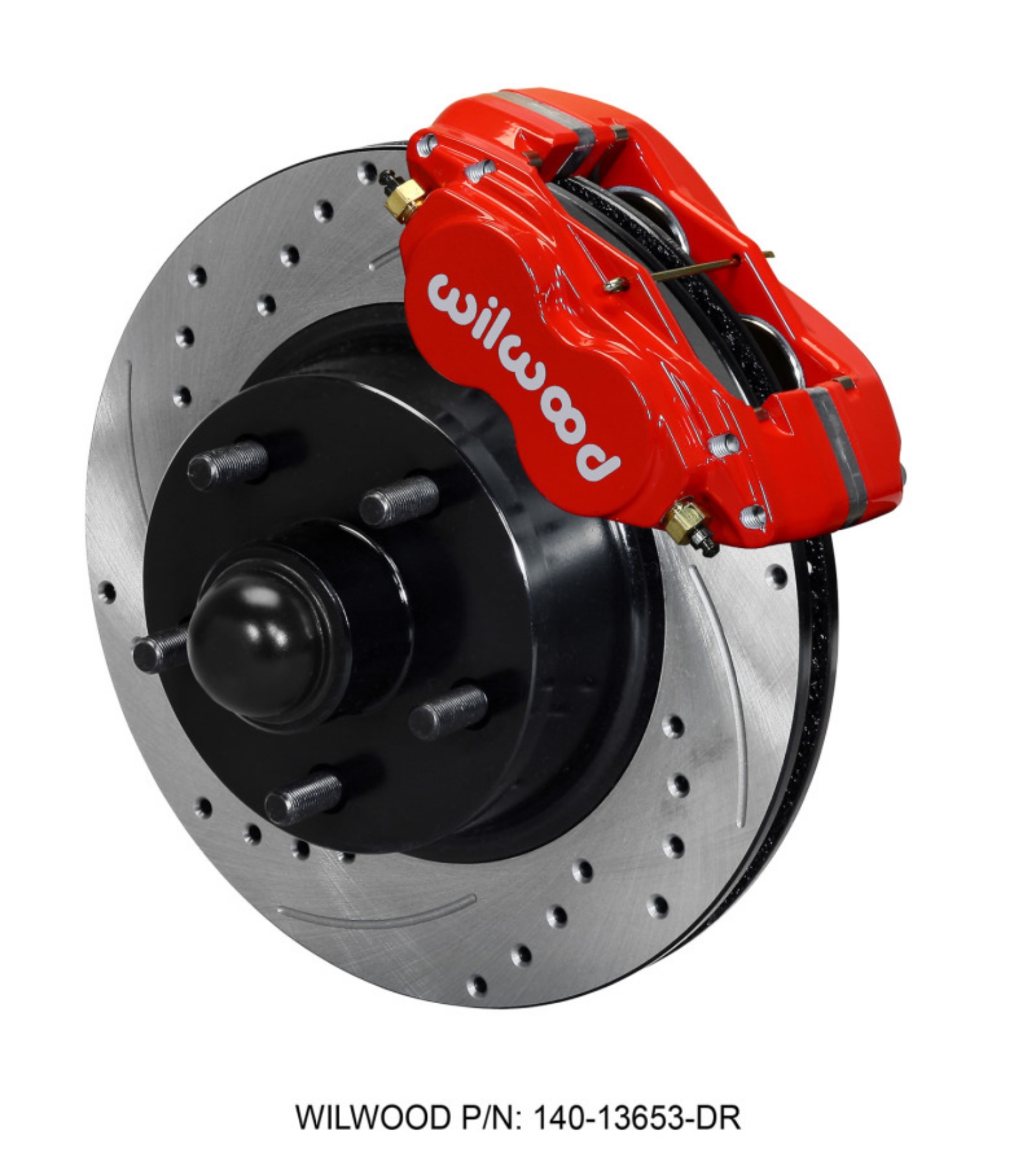 Picture of Wilwood Forged Dynalite-M Front Kit 11-30in 1 PC Rotor&Hub Drill-Red 60-68 Ford - Mercury Full Size