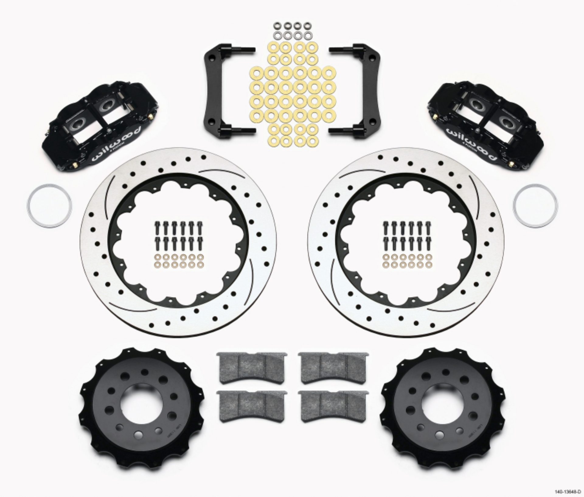 Picture of Wilwood Narrow Superlite 4R Rear Kit 14-00in Drilled Morrison Multilink IRS 2010-15 Camaro Based