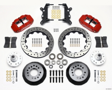 Picture of Wilwood Narrow Superlite 6R Front Hub Kit 12-88in Drill Red 60-68 Ford - Mercury Full Size - Galaxie