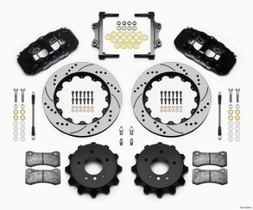 Picture of Wilwood AERO4 Rear Kit 14-00 Drilled 2007-2011 BMW E90 Series w-Lines