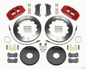 Picture of Wilwood Dynapro 6 Front Hat Kit 12-88in Red 2005-Up Mazda 3 w- Lines