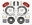 Picture of Wilwood Dynapro 6 Front Hat Kit 12-88in Drilled Red 2005-Up Mazda 3 w- Lines