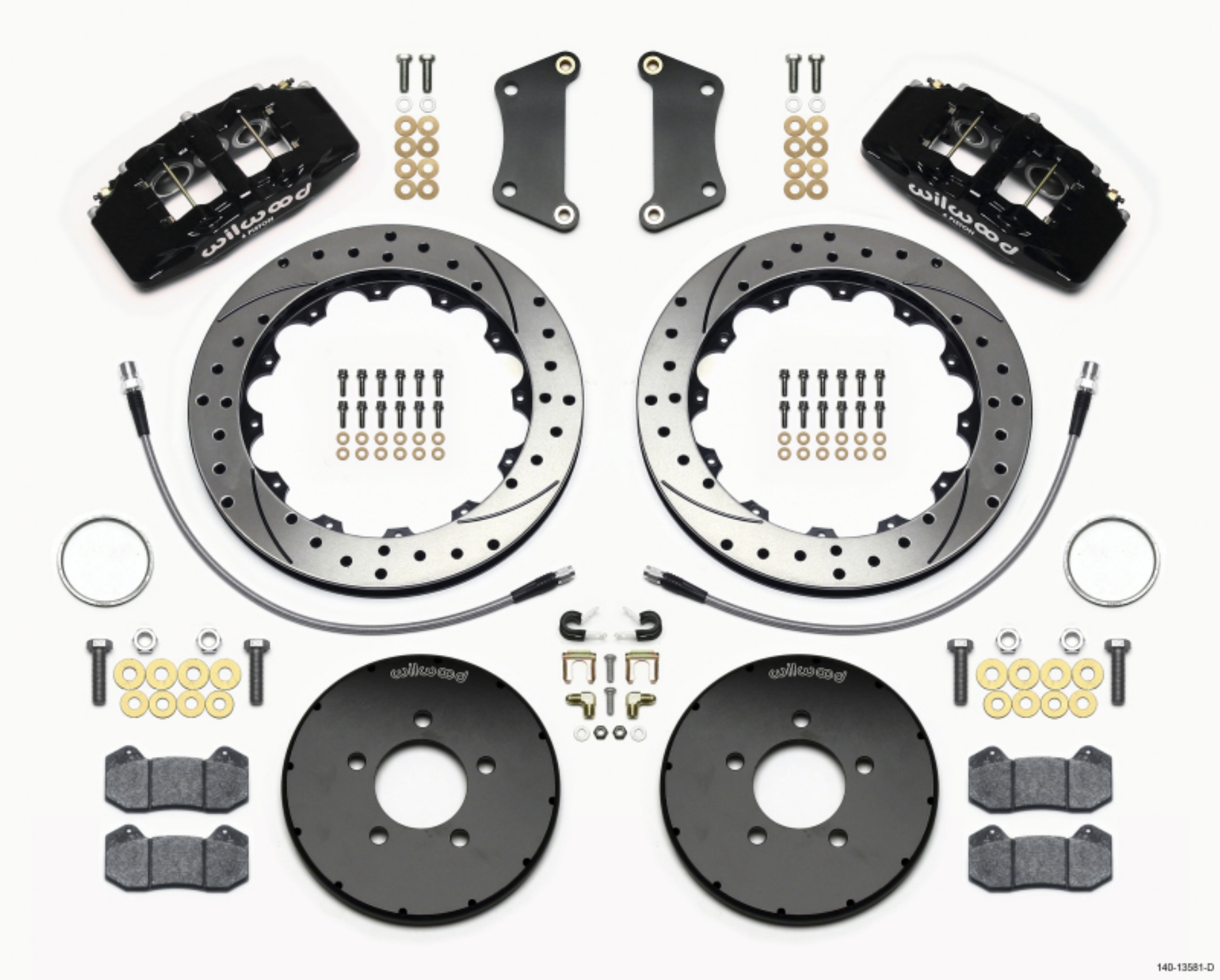 Picture of Wilwood Dynapro 6 Front Hat Kit 12-88in Drilled 2005-Up Mazda 3 w- Lines