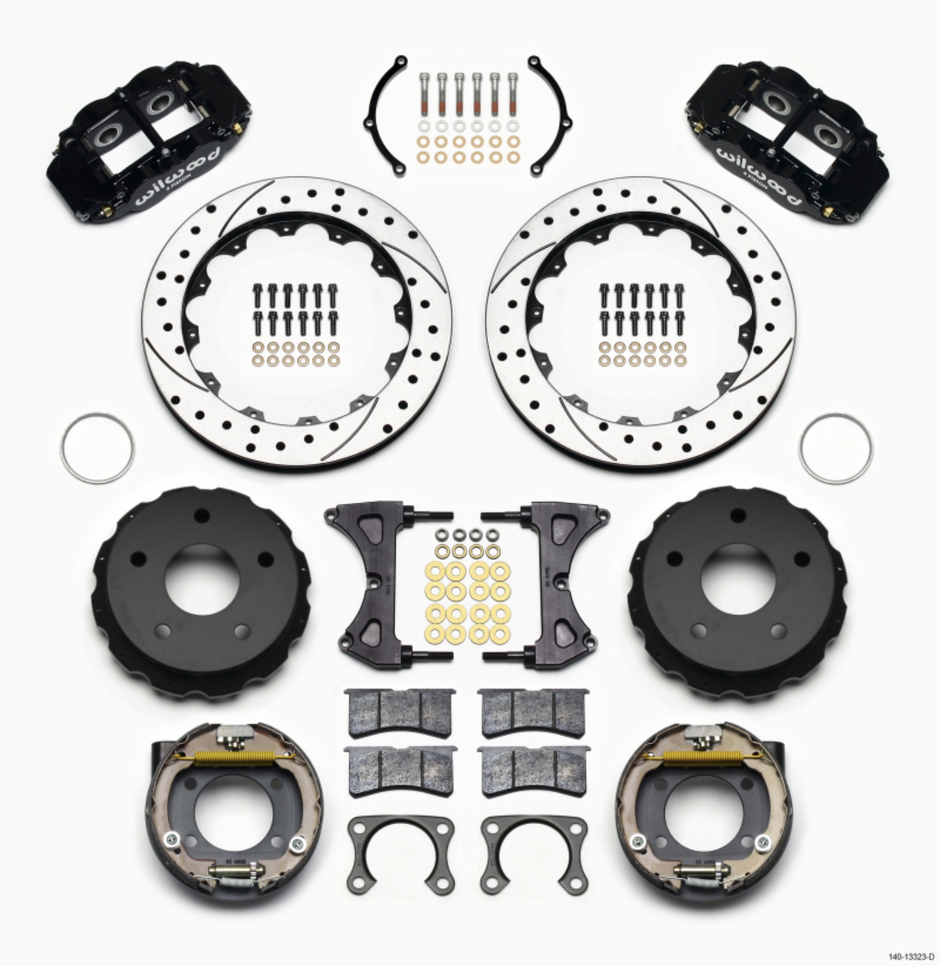 Picture of Wilwood Narrow Superlite 4R Rear P-Brk Kit 12-88in Drilled Big Ford 2-36in Off Bronco 5 x 5-50
