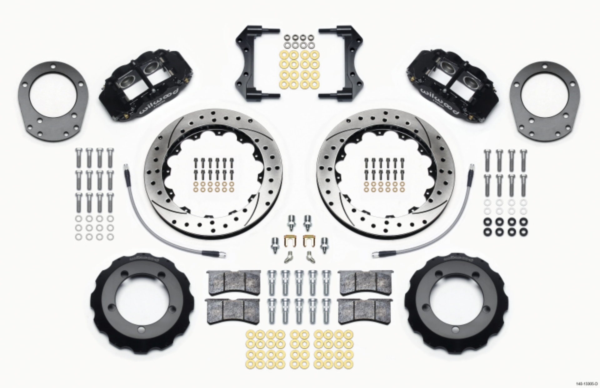 Picture of Wilwood Narrow Superlite 4R Front Hat Kit 12-88in Drilled 76-77 Ford Bronco Dana 44 w-Lines