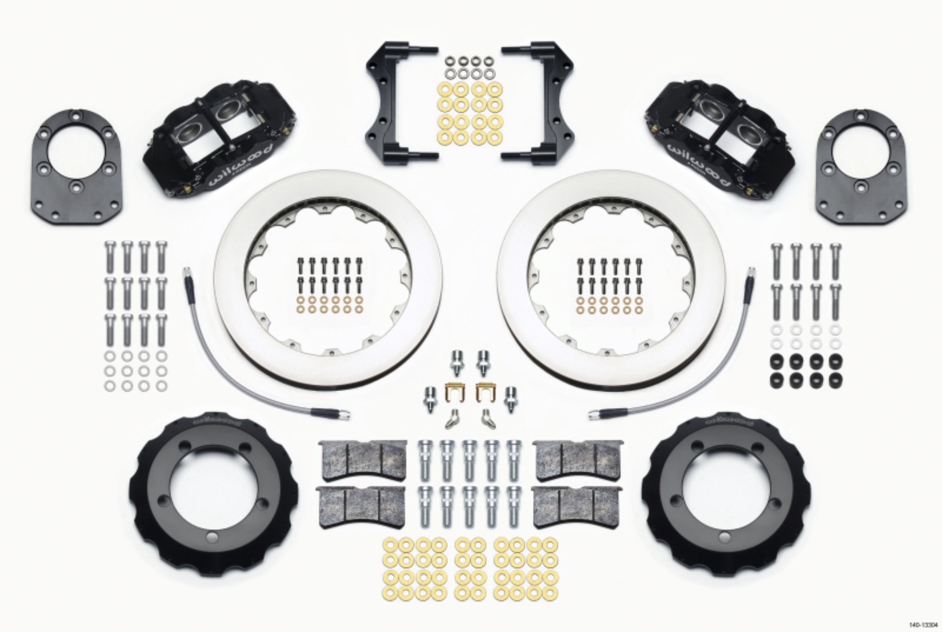 Picture of Wilwood Narrow Superlite 4R Front Hat Kit 12-88in 66-75 Ford Bronco Dana 30-44 w-Lines
